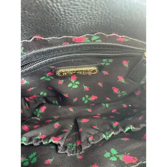 Betsey Johnson Pink Super Bow Hummbingbird Floral Satchel Floral Girly - Picture 8 of 8